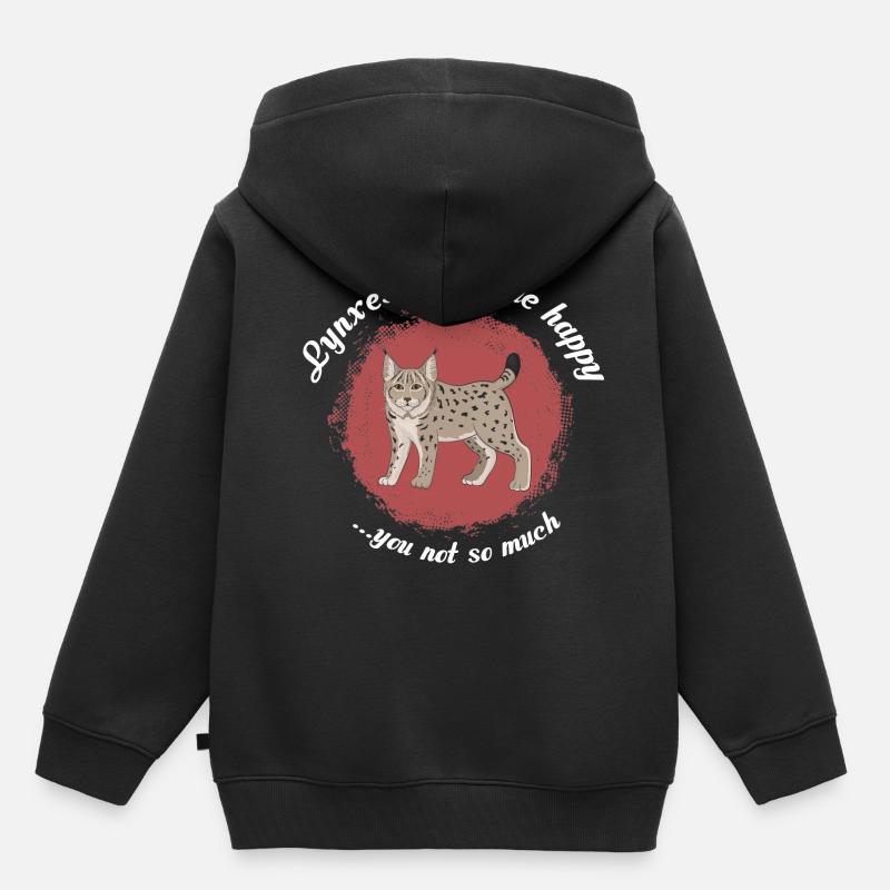 Lynx - Sweat Premium à capuche enfant bio - noir