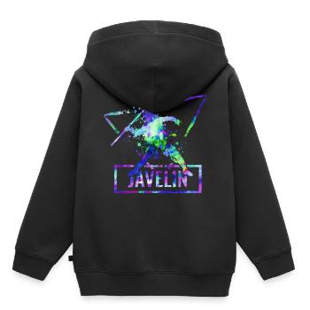 Lancer des lances - Sweat Premium à capuche enfant bio - noir - Dos - AI Model Kid Male (0cm)