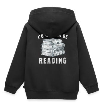 Je préfère lire - Sweat Premium à capuche enfant bio - noir - Dos - AI Model Kid Male (0cm)