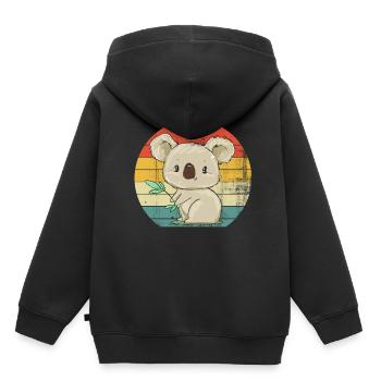 Koala drawing - Kids Premium Organic Hoodie - black - Back - AI Model Kid Male (0cm)