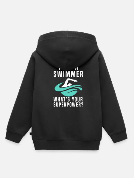 Schwimmer - Kinder Premium Organic Hoodie - Schwarz