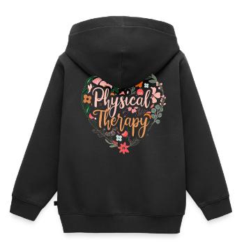 Physiotherapie - Kinder Premium Organic Hoodie - Schwarz - Hinten - AI Model Kid Male (0cm)