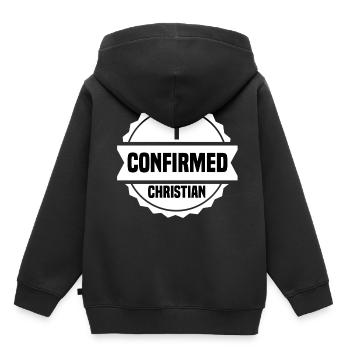 Katholisch Konfirmation Konfirmiert Christliche Ki - Kinder Premium Organic Hoodie - Schwarz - Hinten - AI Model Kid Male (0cm)