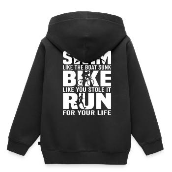 Triathlon Geschenk Triathlon Triathlon Triathlet - Kinder Premium Organic Hoodie - Schwarz - Hinten - AI Model Kid Male (0cm)