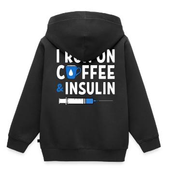 Diabetiker Insulin - Kinder Premium Organic Hoodie - Schwarz - Hinten - AI Model Kid Male (0cm)