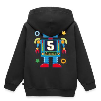 Kleiner Roboter 5 Jahre - Kinder Premium Organic Hoodie - Schwarz - Hinten - AI Model Kid Male (0cm)