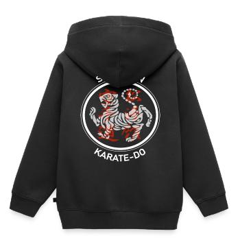 Karate Shotokan Shirt - Kinder Premium Organic Hoodie - Schwarz - Hinten - AI Model Kid Male (0cm)