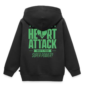 I survived a heart attack - Kids Premium Organic Hoodie - black - Back - AI Model Kid Male (0cm)