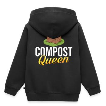 Kompostierung Kompost Wurm Abfall - Kinder Premium Organic Hoodie - Schwarz - Hinten - AI Model Kid Male (0cm)