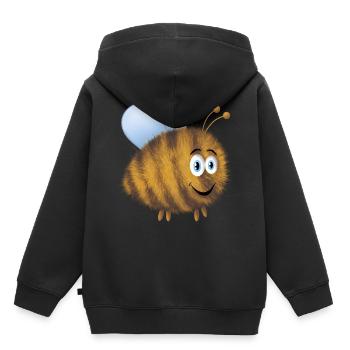 Drôle de bourdon - Sweat Premium à capuche enfant bio - noir - Dos - AI Model Kid Male (0cm)