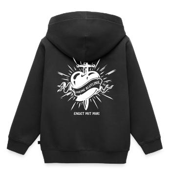 My bloodline ends with me, Bloodline ends - Kids Premium Organic Hoodie - black - Back - AI Model Kid Male (0cm)