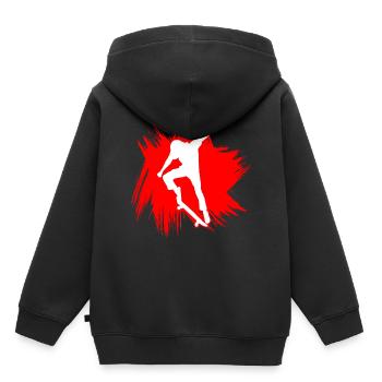 skater skate skaten sk8 - Kinder Premium Organic Hoodie - Schwarz - Hinten - AI Model Kid Male (0cm)
