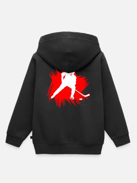 eishockey - Kinder Premium Organic Hoodie - Schwarz