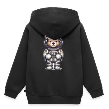 Cute Bear Astronaut - Kids Premium Organic Hoodie - black - Back - AI Model Kid Male (0cm)
