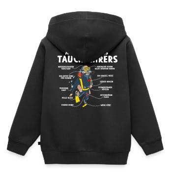Anatomie eines Tauchlehrers - Kinder Premium Organic Hoodie - Schwarz - Hinten - AI Model Kid Male (0cm)