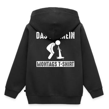Das Ist Mein Montags Montag - Kinder Premium Organic Hoodie - Schwarz - Hinten - AI Model Kid Male (0cm)