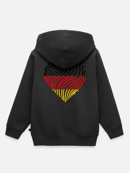 Deutschland - Kinder Premium Organic Hoodie - Schwarz