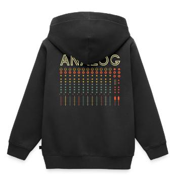 Retro Modular Synthesizer Synthesizer Analog Synth - Kinder Premium Organic Hoodie - Schwarz - Hinten - AI Model Kid Male (0cm)