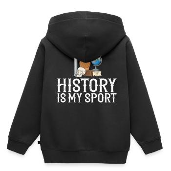 History Teacher Lesson Professor Historian - Kids Premium Organic Hoodie - black - Back - AI Model Kid Male (0cm)