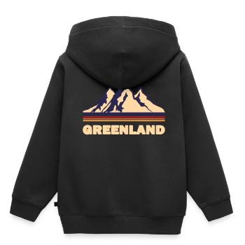 Groenland - Sweat Premium à capuche enfant bio - noir - Dos - AI Model Kid Male (0cm)