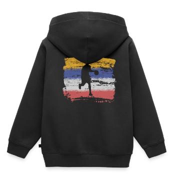 Vintage Basketball Gift Retro Dribbling Team - Kids Premium Organic Hoodie - black - Back - AI Model Kid Male (0cm)