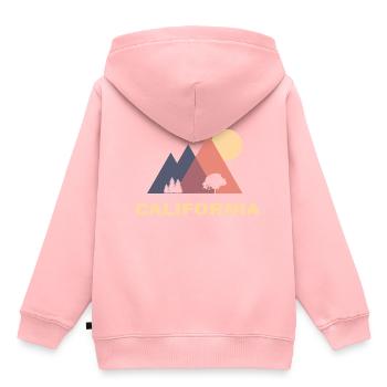 kalifornien - Kinder Premium Organic Hoodie - Rosa - Hinten - AI Model Kid Female (0cm)