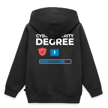 Cyber Security Information Computer Sicherheit - Kinder Premium Organic Hoodie - Schwarz - Hinten - AI Model Kid Male (0cm)