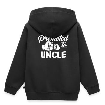 promu oncle - Sweat Premium à capuche enfant bio - noir - Dos - AI Model Kid Male (0cm)