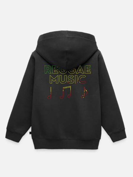 Reggae Musik Vinyl Rastafari Jamaika Afrikanischer - Kinder Premium Organic Hoodie - Schwarz