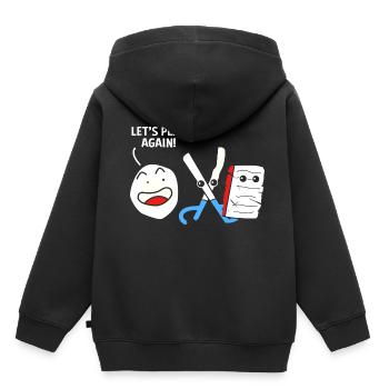 Scissors Stone Paper - Kids Premium Organic Hoodie - black - Back - AI Model Kid Male (0cm)