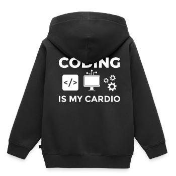 Développeur de logiciels de développement de logiciels - Sweat Premium à capuche enfant bio - noir - Dos - AI Model Kid Male (0cm)