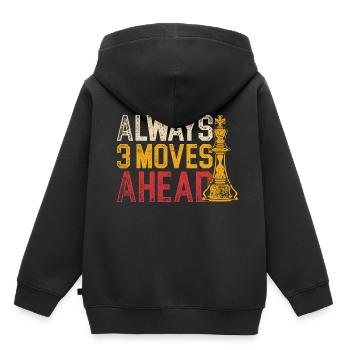 Schachspieler Schachmatt Schach - Kinder Premium Organic Hoodie - Schwarz - Hinten - AI Model Kid Male (0cm)