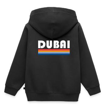 Dubaï - Sweat Premium à capuche enfant bio - noir - Dos - AI Model Kid Male (0cm)
