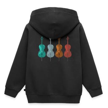 cello - Kinder Premium Organic Hoodie - Schwarz - Hinten - AI Model Kid Male (0cm)