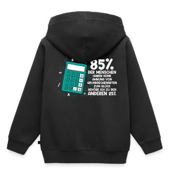 Mathe Mathematik Lehrer Rechner - Kinder Premium Organic Hoodie - Schwarz - Hinten - AI Model Kid Male (0cm)