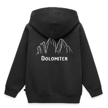 Dolomiten - Kinder Premium Organic Hoodie - Schwarz - Hinten - AI Model Kid Male (0cm)