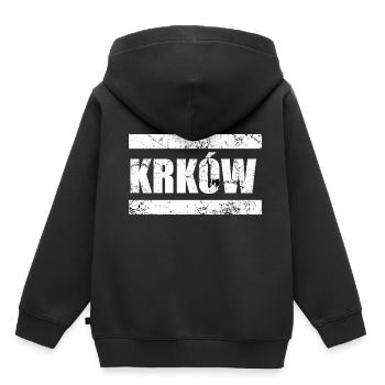 KRKW Cracovie Cracovie Polska Pologne Cadeau - Sweat Premium à capuche enfant bio - noir - Dos - AI Model Kid Male (0cm)