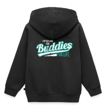 father and son - Kids Premium Organic Hoodie - black - Back - AI Model Kid Male (0cm)