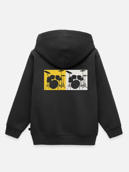 Drum - Kinder Premium Organic Hoodie - Schwarz