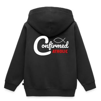 Katholische Konfirmation Konfirmierte katholische - Kinder Premium Organic Hoodie - Schwarz - Hinten - AI Model Kid Male (0cm)
