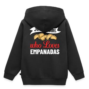 Empanada Argentinien Teigtasche Spanien - Kinder Premium Organic Hoodie - Schwarz - Hinten - AI Model Kid Male (0cm)