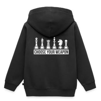 Schachmatt Brettspiel Schach - Kinder Premium Organic Hoodie - Schwarz - Hinten - AI Model Kid Male (0cm)