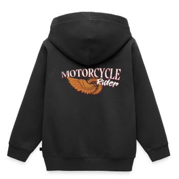 Motorcycle Rider - Kids Premium Organic Hoodie - black - Back - AI Model Kid Male (0cm)