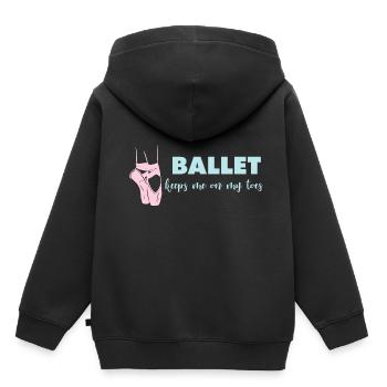 Ballett Tanz Ballett hält mich auf den Zehen Balle - Kinder Premium Organic Hoodie - Schwarz - Hinten - AI Model Kid Male (0cm)