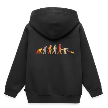 Evolution Hundebesitzer - Kinder Premium Organic Hoodie - Schwarz - Hinten - AI Model Kid Male (0cm)