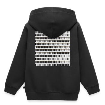 Clavier de piano - Sweat Premium à capuche enfant bio - noir - Dos - AI Model Kid Male (0cm)
