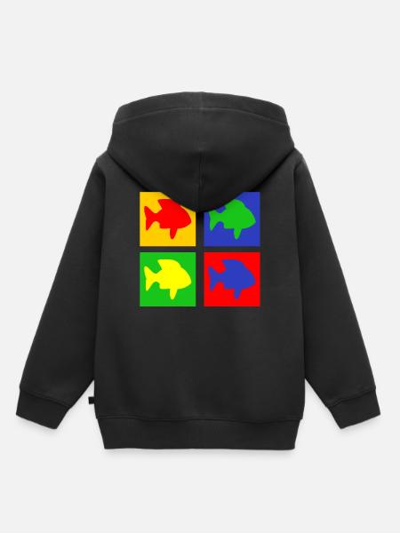 Fische - Kinder Premium Organic Hoodie - Schwarz