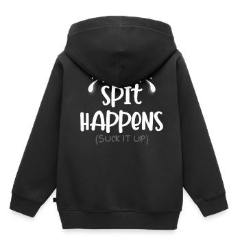 Spit Happen Dentist Dentist or Patient Gift - Kids Premium Organic Hoodie - black - Back - AI Model Kid Male (0cm)