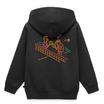 Witziges Doppel Tennis Motiv Geschenk Kollege Team - Kinder Premium Organic Hoodie - Schwarz - Hinten - AI Model Kid Male (0cm)