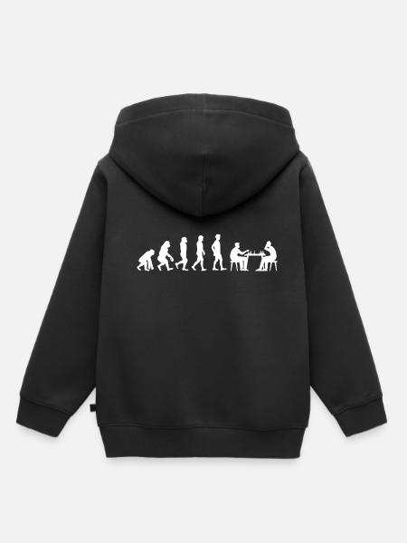 Schachspieler Evolution Schach - Kinder Premium Organic Hoodie - Schwarz
